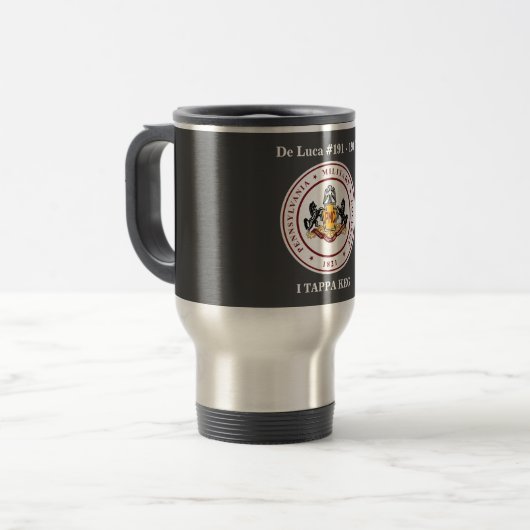 + PERSONALISIERTE TRVL TASSE - weiß/schwarz - Camo (Vorderseite Links)