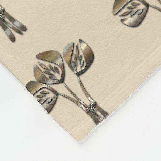 Personalisierte Tulips Fleecedecke (Ecke)