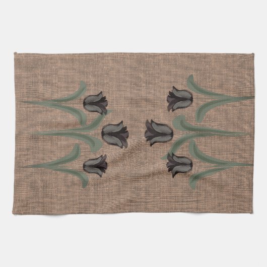 Personalisierte Tulips Geschirrtuch (Horizontal)