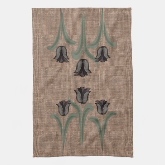 Personalisierte Tulips Geschirrtuch (Vertikal)