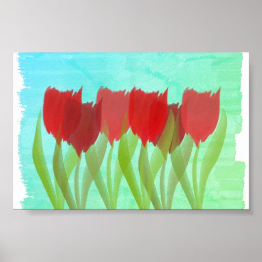 Personalisierte Tulips Poster (Vorne)
