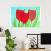 Personalisierte Tulips Poster (Heimbüro)