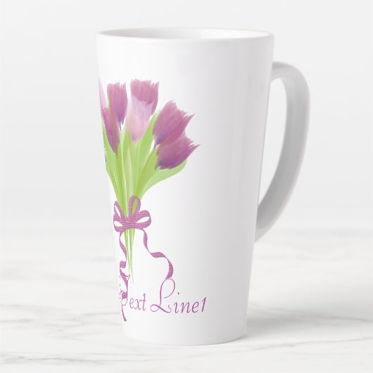 Personalisierte Tulpen Milchtasse (Rechte Ecke)