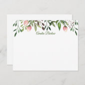 Personalisierte Tulpen und Grünflächen - Flachbild Mitteilungskarte (Vorne/Hinten)