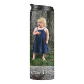 Personalisierte Tumbler mit Bildern und Namen, Thermosbecher (Nach rechts gedreht)