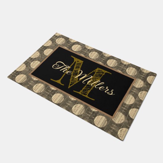 Personalisierte Tür Fußmatte (Schrägansicht)