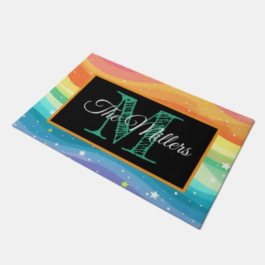 Personalisierte Tür Fußmatte (Schrägansicht)