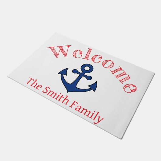 Personalisierte Tür Fußmatte (Schrägansicht)