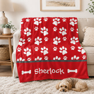 Personalisierte Türkis-Hunde-Decke Welpen-Geschenk Fleecedecke