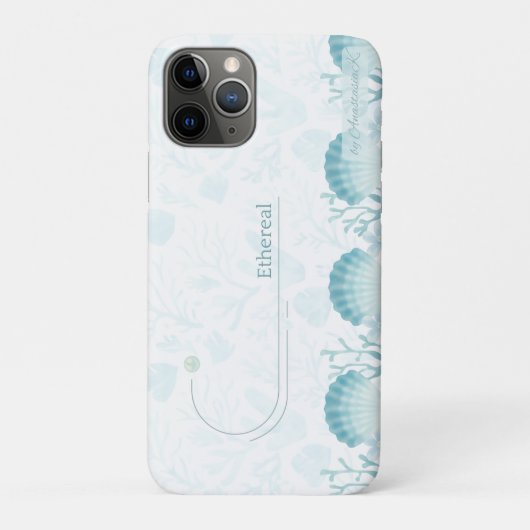 Personalisierte Türkis-Ozeanperlen  Case-Mate iPhone Hülle (Rückseite)