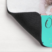 Personalisierte Türkis-Schul-Foto-Collage-Name Mousepad (Ecke)