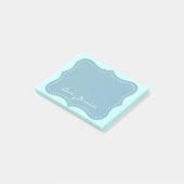 Personalisierte türkisblaue Klammer Post-it®-Noten Post-it Klebezettel (angewinkelt)