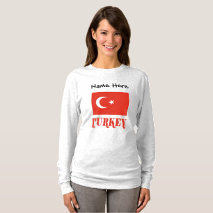 Personalisierte türkische Flagge Türkei T-Shirt