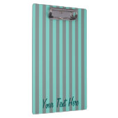 Personalisierte türkisfarbene vertikale Streifen Klemmbrett (Rechts)