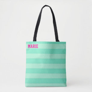 Personalisierte Türkisgrün-Töne Einkaufen Tasche