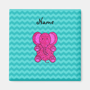 Personalisierte Türkisnamenssparren des rosa Magnet