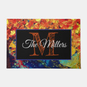 Personalisierte Türmatte bunt (Vorderseite)