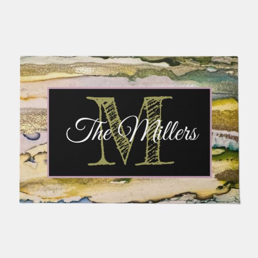 Personalisierte Türmatte bunt (Vorderseite)