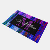 Personalisierte Türmatte bunt (Schrägansicht)