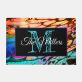 Personalisierte Türmatte bunt (Vorderseite)