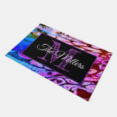 Personalisierte Türmatte bunt (Schrägansicht)