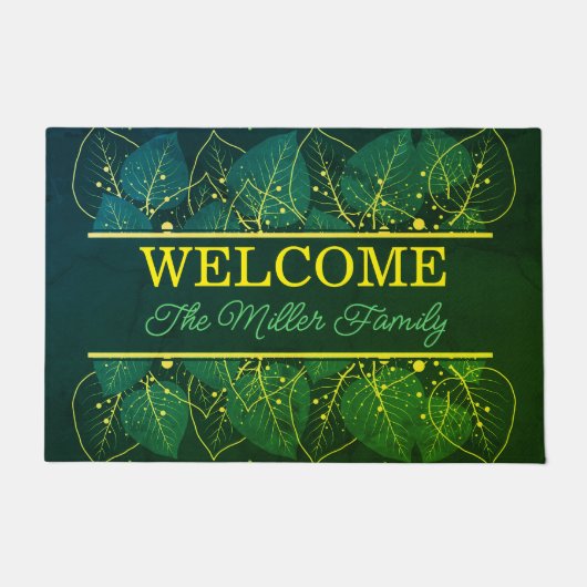 Personalisierte Türmchen Blumen personalisiert Fußmatte (Vorderseite)