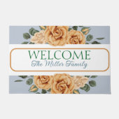 Personalisierte Türmchen Blumen personalisiert Fußmatte (Vorderseite)
