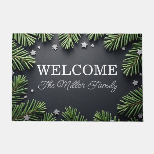 Personalisierte Türmchen Blumen personalisiert Fußmatte (Vorderseite)