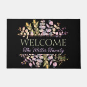 Personalisierte Türmchen Blumen personalisiert Fußmatte (Vorderseite)