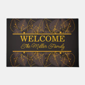 Personalisierte Türmchen Blumen personalisiert Fußmatte (Vorderseite)