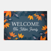 Personalisierte Türmchen Blumen personalisiert Fußmatte (Vorderseite)