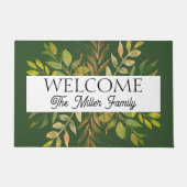 Personalisierte Türmchen Blumen personalisiert Fußmatte (Vorderseite)