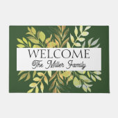 Personalisierte Türmchen Blumen personalisiert Fußmatte (Vorderseite)