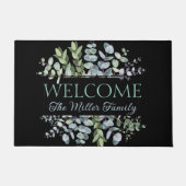 Personalisierte Türmchen Blumen personalisiert Fußmatte (Vorderseite)