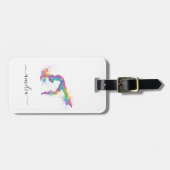 Personalisierte Turnen Glitter Gepäckanhänger (Vorderseite horizontal)