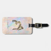 Personalisierte Turnen Glitter Gepäckanhänger (Vorderseite horizontal)
