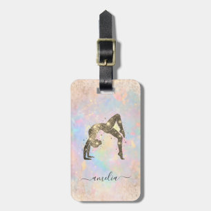 Personalisierte Turnen Glitter Gepäckanhänger