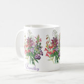 Personalisierte Turtlehead- und Bartfadenblumen Kaffeetasse (Vorderseite Links)