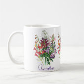 Personalisierte Turtlehead- und Bartfadenblumen Kaffeetasse (Links)