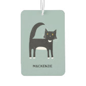 Personalisierte Tuxedo-Katze Autolufterfrischer (Rückseite)