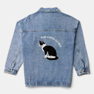 Personalisierte Tuxedo-Katze Jeansjacke
