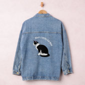 Personalisierte Tuxedo-Katze Jeansjacke (Hangar)