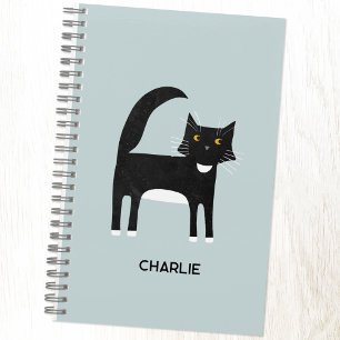 Personalisierte Tuxedo-Katze Notizblock