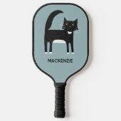 Personalisierte Tuxedo-Katze Pickleball Schläger (Rückseite)