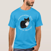 PERSONALISIERTE Tuxie Tuxedo-Katze T-Shirt (Vorderseite)