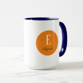 Personalisierte Twilight-Monogramm-Bezeichnung und Tasse (VorderseiteRechts)