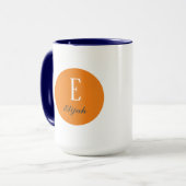 Personalisierte Twilight-Monogramm-Bezeichnung und Tasse (Vorderseite Links)