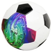 Personalisierte Twisted Liquid Multicolors Fußball (Dreiviertel)