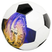 Personalisierte Twisted Liquid Multicolors Fußball (Dreiviertel)