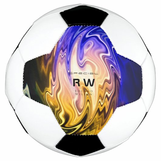 Personalisierte Twisted Liquid Multicolors Fußball (Vorderseite)